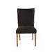 Red Barrel Studio® Rurie Tufted Fabric Side Chair Dining Chair Wood/Upholstered in Black/Brown | 38 H x 21 W x 23 D in | Wayfair