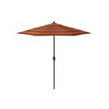 Red Barrel Studio® Leaustin 86.3" Market Umbrella w/ Crank Lift Counter Weights Included in Orange/Yellow | 94.1 H x 86.3 W x 86.3 D in | Wayfair