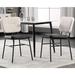 Ivy Bronx Modern Dining Chairs Set Of 2 Black Dining Room Chairs w/ Sherpa Back/black Metal Legs Comfy Upholstered Kitchen Chairs Leather Accent Cha | Wayfair