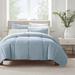 Serta Microfiber 3 Piece Comforter Set Polyester/Polyfill/Microfiber in Blue | Twin XL Comforter + 2 Shams | Wayfair OZT018BEQLBU