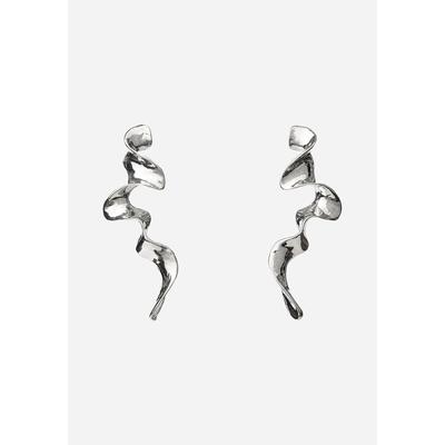 Plus Size Women's Squiggle Earrings by ELOQUII in Gold (Size NO SIZE)