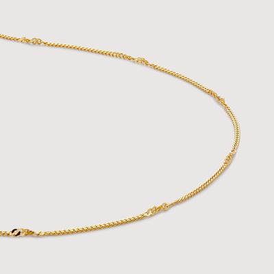 Gold Curb Twist Necklace Adjustable 41-46cm/16-18'