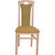 4-Fußstuhl HOFMANN LIVING AND MORE Stühle Gr. B/H/T: 45 cm x 95 cm x 48 cm, 2 St., Polyester-Kunstleder Lederoptik-meliert, Massivholz, gelb (gelb, buche nachbildung) 4-Fuß-Stühle