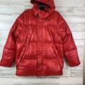 Nike Jackets & Coats | Nike Vintage Shiny Red Down Puffer Jacket Coat Mens L - The Athletic Dept Tag | Color: Red | Size: L