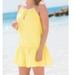 J. Crew Dresses | J. Crew 100% Linen Yellow Drop Waist Mini Dress / Swim Suit Beach Coverup | Color: Yellow | Size: Xs
