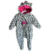 Disney One Pieces | Disney Minnie Mouse Leopard Print Fleece One Piece Baby Bunting 3/6 Months | Color: Brown/Pink | Size: 3-6mb