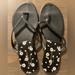 Kate Spade Shoes | Kate Spade Leather Top Sandals Size 8 Black Floral | Color: Black | Size: 8