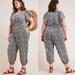 Anthropologie Pants & Jumpsuits | Nwt Anthropologie Zadie Satin Belted Jumpsuit With Pockets Size 18w Plus Size | Color: Blue/White | Size: 18w