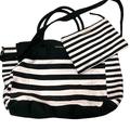 Victoria's Secret Bags | 2 Piece Victoria’s Secret Tote Travel Bag Pink Striped Bt 3000 | Color: Black/Pink | Size: Os