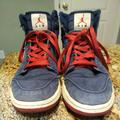 Nike Shoes | Nike Air Jordan 1 High Strap Olympic 342132 461 Mens 9.5 Basketball Running | Color: Blue/Red | Size: 9.5
