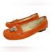 Michael Kors Shoes | Michael Michael Kors Hamilton Orange Leather Driving Loafer Flats Lock 9.5 | Color: Orange | Size: 9.5