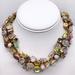 J. Crew Jewelry | J. Crew Brulee Ab Cluster Collar Necklace | Color: Gold/Pink | Size: Os