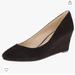 Nine West Shoes | Nine West Women's Ispy Suede Wedge Pump | Color: Black | Size: 7