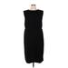 Donna Morgan Casual Dress - Midi: Black Solid Dresses - Women's Size 16