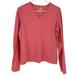Adidas Tops | Adidas Shirt Top Women's Large 14 Pink Climalite Logo Long Sleeve Pullover Vneck | Color: Pink | Size: 14