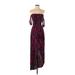 Xhilaration Cocktail Dress Off The Shoulder Sleeveless: Burgundy Dresses - Women's Size Small