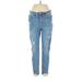 Nicole Miller New York Jeans - High Rise: Blue Bottoms - Women's Size 12 - Distressed Wash