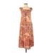 Knox Rose Casual Dress - A-Line Square Sleeveless: Orange Dresses - Women's Size Small