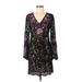 INC International Concepts Cocktail Dress: Black Floral Motif Dresses - Women's Size 8