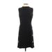 Eliza J Casual Dress - A-Line High Neck Sleeveless: Black Solid Dresses - Women's Size 6