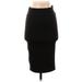 Express Casual Midi Skirt Midi: Black Print Bottoms - Women's Size X-Small