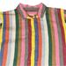 J. Crew Dresses | J Crew Multicolor Vertical Stripe Dress S/S Button Front Linen Blend Size L | Color: Red | Size: L