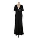 IEENA for Mac Duggal Cocktail Dress - A-Line: Black Print Dresses - New - Women's Size 14