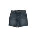 Simply Vera Vera Wang Denim Shorts: Blue Print Bottoms - Women's Size 10 - Sandwash