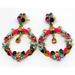 J. Crew Jewelry | J. Crew Wreath Garland Earrings | Color: Blue/Pink | Size: Os