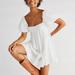 Free People Dresses | Free People Marina Mini Endless Summer White Dress Nwt M & Xl | Color: White | Size: Various