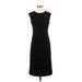 Banana Republic Casual Dress - Midi Crew Neck Sleeveless: Black Solid Dresses - Women's Size 2