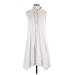 Isabella Sinclair Casual Dress - Shirtdress: White Dresses - Women's Size Small