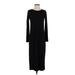 Eileen Fisher Casual Dress - Sweater Dress: Black Dresses - Women's Size 2X-Small