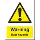 [WOOTTON INDUSTRIES LIMITED UK] MULTIPACK 5x 300mm x 225mm Dust Hazard Sign [5 x Semi Rigid Plastic Signs] WIL7610