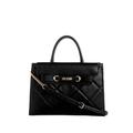 GUESS Lorlie Quilted Satchel, Black, One Size