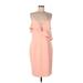 Calvin Klein Cocktail Dress - Slip dress: Pink Solid Dresses - Women's Size 12