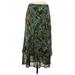 Style&Co Casual Maxi Skirt Long: Green Bottoms - Women's Size 12 Petite
