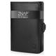 ZNAP Credit Card Holder with Money Clip - Aluminium Wallet with Coin Case - RFID Blocking - Slim Wallet Black - Up to 12 Cards - Mens Card Wallet - Mens Card Wallet (BLACK, 12-Card)