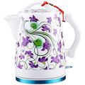 Kettles, Ceramic Electric Kettle Cordless Water Teapot, Teapot-Retro 1.7L Jug, 1500W Water Fast for Tea, Coffee, Soup, Oatmeal-Removable Base, Automatic Power Off,Boil Dry Protection hopeful