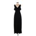 Connected Apparel Casual Dress - Maxi: Black Dresses - Women's Size 6 Petite