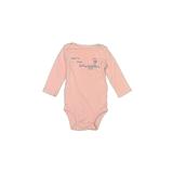 Just One You Made by Carter's Long Sleeve Onesie: Pink Jacquard Bottoms - Size 6 Month