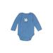 Baby Gap Long Sleeve Onesie: Blue Print Bottoms - Size 6-12 Month