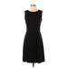 Banana Republic Casual Dress - A-Line High Neck Sleeveless: Black Solid Dresses - Women's Size 0