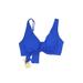 Tommy Bahama Swimsuit Top Blue Print V Neck Swimwear - Women's Size Large