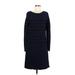 Banana Republic Casual Dress - Sweater Dress: Blue Dresses - Women's Size Medium