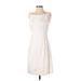 Calvin Klein Casual Dress - A-Line: Ivory Solid Dresses - Women's Size 4