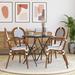 French Inspired Stacking Bistro Chairs with Metal Frames