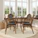 Indoor/Outdoor Commercial French Bistro Set with Table and Four Chairs