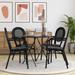 French Inspired Stacking Bistro Chairs with Metal Frames