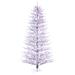 Vickerman 7.5' x 46" Flocked Slim Pistol Pine Artificial Unlit Christmas Tree. - 7.5' x 46"